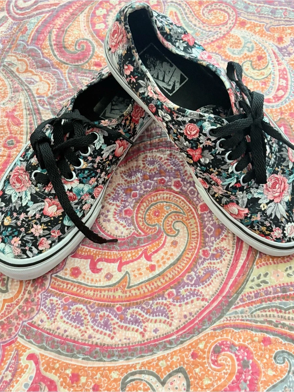 Vans Authentic Multi-Floral Canvas Sneakers Women’s Sz 8